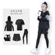 佐朗迪（zuolangdi）瑜伽服女套裝2024新款大碼寬松版型健身房跑步運動(dòng)套裝 灰色五件套 XL 建議120-135斤