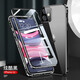 羋熊 iphone11手機(jī)殼蘋果11pro max防摔直邊金屬邊框磁吸透明玻璃全包鏡頭保護(hù)套潮牌男款 蘋果11直邊萬磁王 炫酷黑【秒變12】