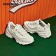 斯凱奇（Skechers）女鞋網(wǎng)面透氣輕便休閑鞋復(fù)古老爹鞋熊貓鞋896193 乳白色 36 