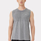 Keep男士無(wú)袖運動(dòng)背心速干透氣短袖T恤運動(dòng)跑步短袖健身訓練背心夏 淺花灰 L