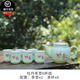連山閣 陶瓷泡茶壺帶過(guò)濾網(wǎng)內膽大號容量家用茶具單壺沖茶器杯子套裝 升級牡丹茶壺陶瓷650ml（一壺六杯