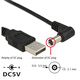 辰陽90度彎頭USB轉DC5.5mm 3.5mm充電線 LED燈延長充電線USB5V電源線 一分二USB電源轉換線DC5.5-2.1mm DC5.5*2.1MM彎頭(5V2A)1米 默認長度