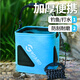 臻佑（Grsaed）打水桶釣魚10L方桶折疊水桶戶外路亞活魚桶釣魚桶三角加固 藍(lán)
