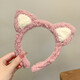 QUEENS JEWELRY毛絨貓耳朵洗漱洗臉發(fā)箍女可愛(ài)頭套化妝網(wǎng)紅頭箍發(fā)捆發(fā)卡發(fā)帶頭飾