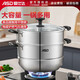 愛(ài)仕達（ASD）蒸鍋二層30cm不銹鋼蒸魚(yú)鍋厚底帶蒸籠蒸篦電磁爐燃氣通用  二層蒸鍋 QVL1530 2層 30cm