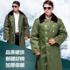 蔓睫棉大衣男冬季加厚長(cháng)款軍大衣勞保棉襖棉衣棉服正品防寒保安棉大衣 老式過(guò)膝經(jīng)典綠大衣（加厚款） 均碼/適合120-180斤