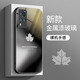 彩繪師適用vivoX60Pro+手機殼5G硬殼防摔硅膠x100spro全包防摔x100ultra金屬漆玻璃保護套簡約楓葉男女款 vivoX60【深邃黑】立體感玻璃