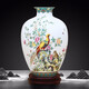 景德鎮(zhèn)陶瓷器新中式薄胎粉彩花藝花瓶工藝品客廳擺件家居酒柜玄關(guān)書房電視柜辦公室博古架茶室裝飾品瓷瓶擺設(shè) 薄胎粉彩牡丹錦雞圖蓮子瓶（配旋轉(zhuǎn)底座+證書）