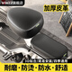氏修電動(dòng)車(chē)雅迪新日臺鈴坐墊套防雨加厚耐磨皮革隔熱電瓶車(chē)防水防曬四季通用座墊 【3D防水皮革】加厚黑方格/前座+后