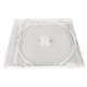 錸德（RITEK） cd盒 dvd盒  光盤(pán)袋 光盤(pán)收納盒  碟片盒 圓盒 盤(pán)貼 半圓貝殼盒方盒 透明厚盒10個(gè) 可裝封面封底