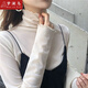 夢(mèng)瀾鳥(niǎo)早秋高領(lǐng)打底衫女弍修身內(nèi)搭長(zhǎng)袖蕾絲雷絲薄溥款網(wǎng)紗沙衣上衣春夏 白色 均碼