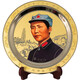 紅旅故都 毛主席純銅像圓盤(pán)客廳擺件銅盤(pán)辦公室裝飾盤(pán)玄關(guān)工藝偉人紀念品 全銅裝飾盤(pán)青年款直徑25厘米