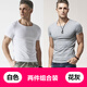 簡(jiǎn)束 短袖T恤男純色棉質(zhì)t恤夏季休閑運動(dòng)緊身t恤男圓領(lǐng)修身打底汗衫潮 白色+花灰（兩件裝） XL （70kg左右）
