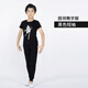 艾舞戈舞蹈服男童專(zhuān)業(yè)分體套裝跳舞服兒童中國舞形體服拉丁舞服裝 黑色-圓領(lǐng)短袖+蘿卜褲 130碼 參考身高130CM-140CM