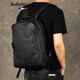 勞斯名爵（RollsMinjor）雙肩包男士背包大容量男真皮商務(wù)電腦包頭層牛皮休閑男包旅行包 黑色 43**13*30cm