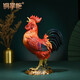 銅掌柜銅公雞擺件大公雞金雞報曉黃銅生肖雞喬遷禮品大吉大利彩繪 彩繪《金雞報喜》高約20cm