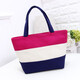 途尊（kingtrip）手提包購物袋小布包手拎包拼接帆布包款女包媽咪包 玫紅色