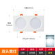 雙頭筒燈led天花燈嵌入式格柵吊頂斗膽燈射燈10x20長方形孔燈黑色 白色18w白光(開孔10*20cm)