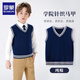 羅蒙兒童馬甲男童針織背心2025新款小學(xué)生校園春棉毛衣學(xué)院風(fēng) 【純色】寶藍(lán) 150