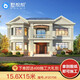 墅幫幫農(nóng)村二層歐式別墅設(shè)計(jì)圖紙建造農(nóng)村自建房房屋施工圖紙20706S別墅外觀效果圖