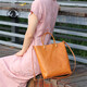 ANDSEEYOU品牌 單肩包女包 真皮水桶背包 新款牛皮手拎斜挎包 日系休閑手提包 潮流OL通勤包 奧地利黃