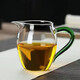 宣室堂玻璃加厚耐熱公道杯功夫茶具配件分茶器茶海加茶漏茶慮過(guò)濾器大號 企鵝公杯綠330毫升