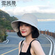 雪茜曼（XUEXIMAN）黑色漁夫帽女夏季韓版百搭日系防曬遮陽太陽帽子女盆帽素顏潮