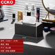 CCKO 皮革紙巾盒 辦公室抽紙盒客廳車(chē)載紙盒桌面餐巾抽紙盒可加印LOGO 大號(hào)紙巾盒（黑色）