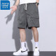 真维斯（Jeanswest）工装短裤男士夏季薄款冰丝五分休闲裤潮牌宽松中裤男 灰色 XL