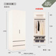 錦昂（jinang） 全鋁衣柜開(kāi)門(mén)家用臥室收納簡(jiǎn)約環(huán)保健康鋁合金家具儲物成品衣廚  【肌膚白】90 A 款