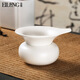 宜龍功夫茶具配件陶瓷不銹鋼茶漏茶濾茶隔茶葉過濾網(wǎng)濾茶器 無光白