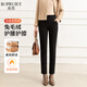 BOPRUIEY 帛芮兔毛絨打底褲子女2024年冬款加厚保暖黑色顯瘦棉褲小腳褲