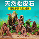 瘋狂水草魚(yú)缸造景石頭鵝卵石裝飾溪流石千層松皮石青龍石假山烏龜曬臺擺件 松皮石【3斤】
