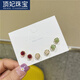 頂妃（DING FEI）個(gè)性幾何貓眼石耳釘女時(shí)尚小眾設(shè)計(jì)感耳環(huán)精情人節(jié)禮物 01貓眼石套裝  A27-110