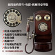 TQJ創(chuàng)意時尚歐式仿古電話機復(fù)古家用無線插卡老式客廳古董固定壁掛機 轉(zhuǎn)盤式旋轉(zhuǎn)撥號免提機械鈴豪華版