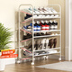 舒福思可移動(dòng)鞋架門(mén)口多層家用鞋子收納置物架小型立式帶輪簡(jiǎn)易旋轉鞋柜 6層/白色