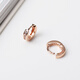 萬(wàn)寶資925銀迷你耳圈超小耳骨扣釘玫瑰金色耳環(huán) 氣質(zhì)女日韓極簡(jiǎn)個(gè)性 白鉆 7mm玫瑰金色（一只）