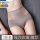 莫代爾 女士?jì)妊澑哐鼉妊澟崭估俳z性感純棉抗菌底襠大碼塑身提臀褲頭短褲蕾絲收腹性感修身親膚柔軟透氣 B組：咖色+紫色+黑色 L 100-120斤