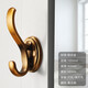 鷹盾 掛鉤廚房墻壁掛衣鉤浴室掛鉤免打孔衣柜衣服掛鉤廚衛掛件衣帽鉤 1018黃古銅衣鉤