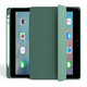 唯少【帶筆槽】適用iPad 5/6保護套9.7英寸2018/2017款蘋(píng)果ipadair2/1平板保護殼三折全包防摔皮套 暗夜綠【升級筆槽款】蜂窩三折皮套 iPad 2018/17/5/6【9.7英寸