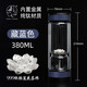 茶之戀999純銀杯創(chuàng)意雙層玻璃水杯便攜過(guò)濾高檔茶水分離茶杯父親節(jié)禮物 鈦晶版藏藍(lán)色（蓮花銀飾）