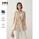 麥檬MM麥檬秋冬時(shí)尚通勤西服職業(yè)裝米色西裝外套上衣女5992110681 米色 S