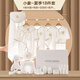 鵬優(yōu)嬰兒衣服純棉春夏秋薄新生兒禮盒套裝保暖寶寶剛出生滿月禮物用品 18件套吉象白夏季款 59cm （0-6月 內(nèi)含59、66碼）
