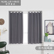 諾羅窗簾免打孔臥室客廳隔斷新款純色飄窗簡(jiǎn)易伸縮桿短簾遮光防曬隔熱 雙面麻灰色（遮光90%） 【適用寬1.6-2.1米】【簾寬1.5*高2.7米】雙開(kāi)2片 米