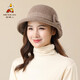 稻草人女士帽子氣質(zhì)優(yōu)雅漁夫帽秋冬季新款時(shí)尚百搭保暖盆帽時(shí)尚洋氣 卡其色