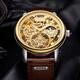 尼尚定制款全自動(dòng)機械手表 男大表盤(pán)雙面鏤空男士表夜光防水男表 全金