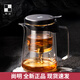 邦田家用全玻璃內膽飄逸杯泡茶壺懶人簡(jiǎn)易茶壺可拆洗一鍵過(guò)濾茶具 550ml壺（送4個(gè)尚明小杯）