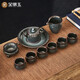 金鑲玉茶具套裝 龍泉陶瓷手工茶壺茶杯送禮品盒高檔 礦釉鐵胎青瓷茶具