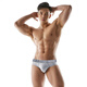 Asianbum男士內(nèi)褲彈力棉質(zhì)三角褲簡約自然腰褲頭純色潮青年內(nèi)褲褲衩商務(wù) 花灰 XL