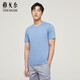 雅戈爾T恤男【純棉】微彈柔軟親膚圓領(lǐng)T純色短袖商務(wù)休閑運動(dòng)T恤 淺藍色VSPC533094IYA L